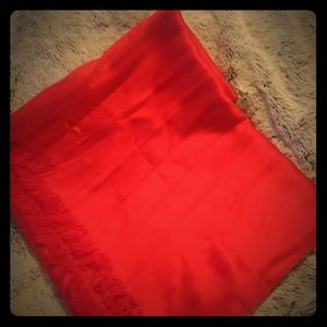 Red silk scarf